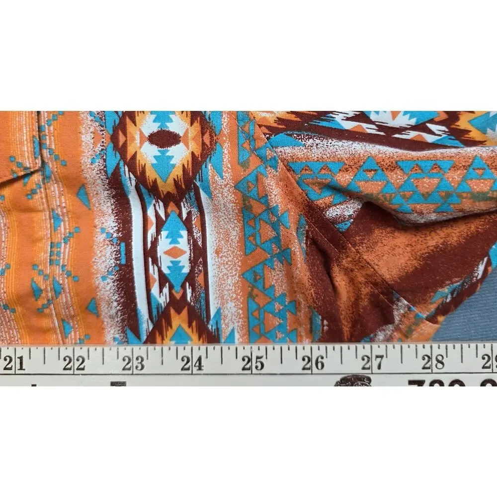 Wrangler Pearl Snap Shirt XXL 2X Southwestern Aztec Mens Long Sleeve - Picture 5 of 7